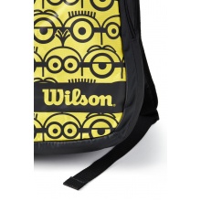Wilson Tennis-Rucksack Youth Minions (Hauptfach, Schlägerfach) schwarz/gelb